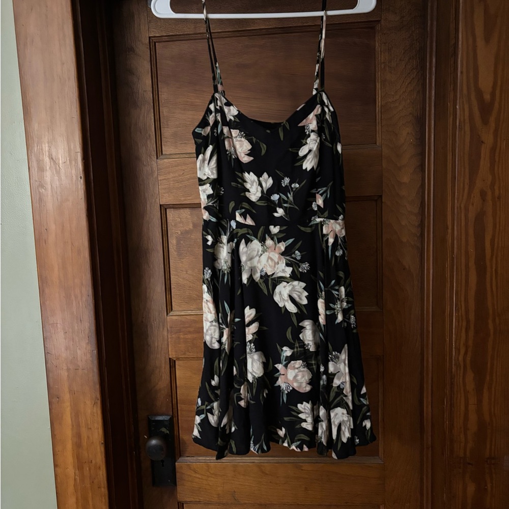 Talula Black and Cream Floral Mini Dress